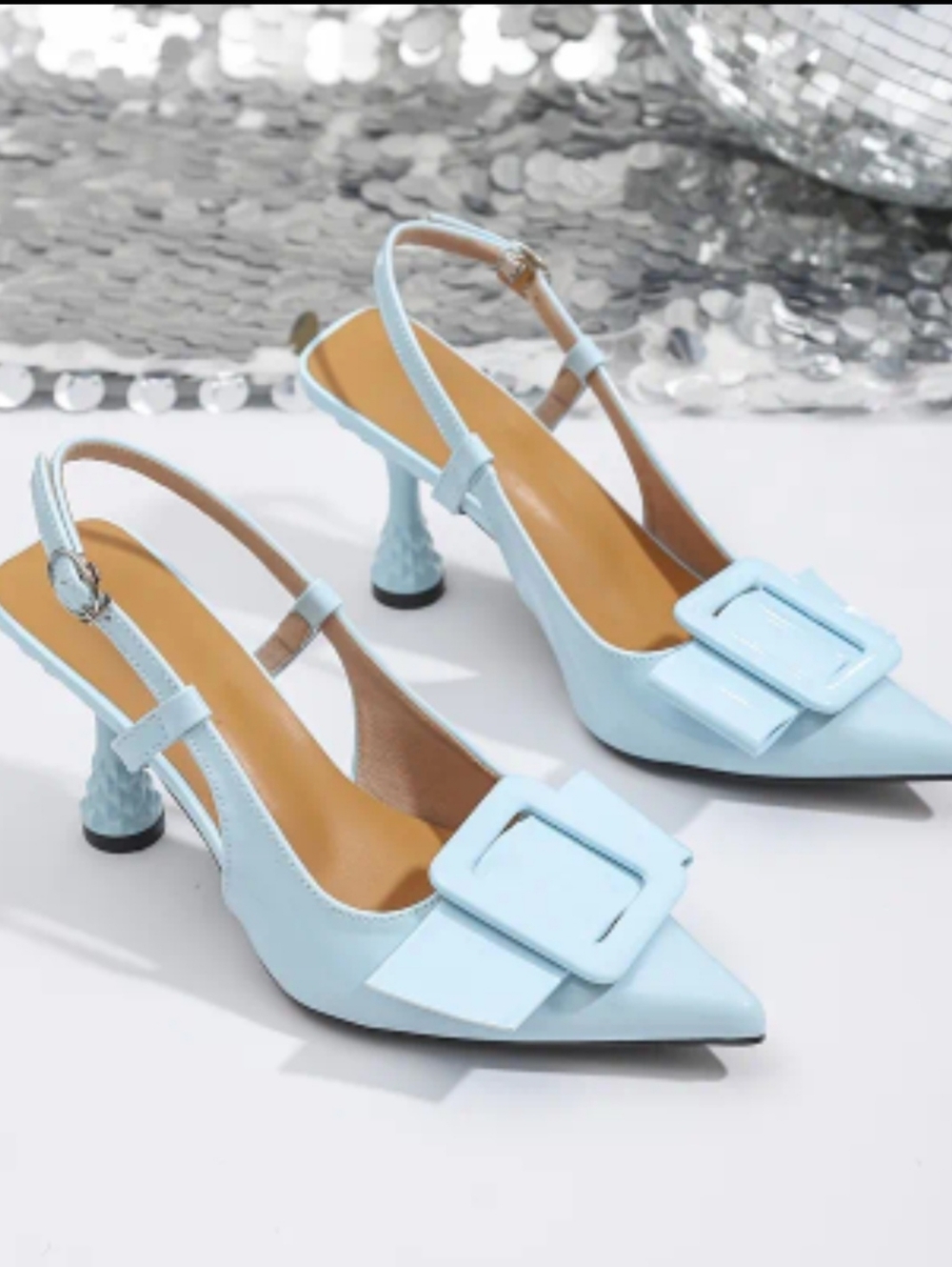 Elegant Sky Blue Heels NEW.